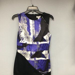 Purple Black and White Clavin Dress